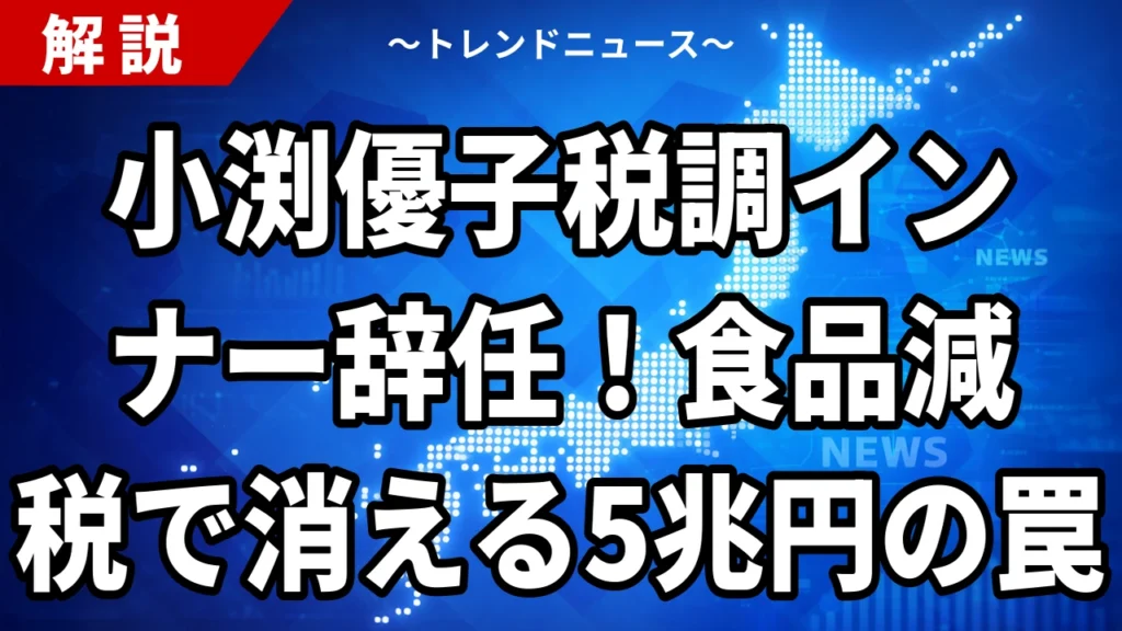【8/22】小渕優子氏が語った税調インナー辞任 食品消費税1%に反対した理由