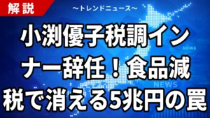 【8/22】小渕優子氏が語った税調インナー辞任 食品消費税1%に反対した理由